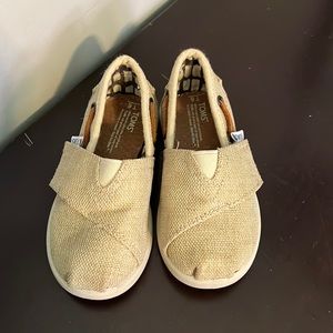 Toms linen shoes, 6 toddler